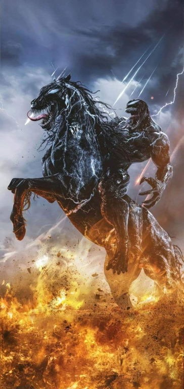 Venom On Horse 867 Print Poster