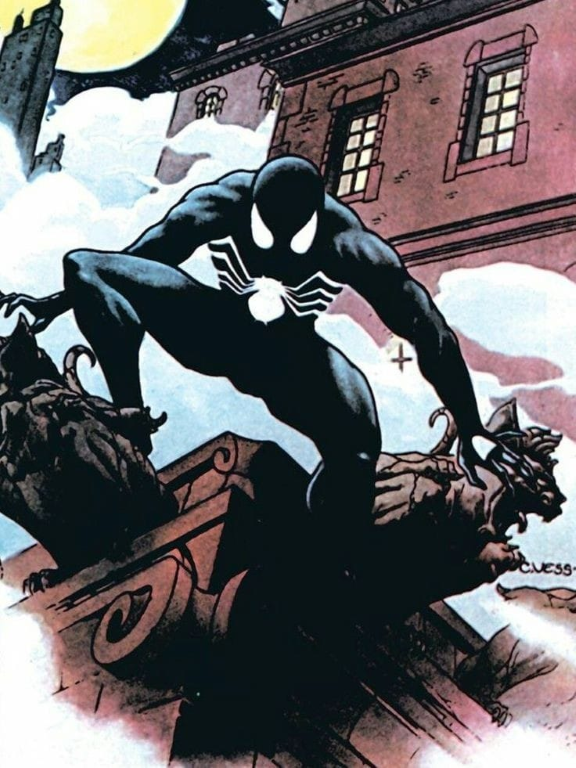 Venom Standing On Gargoyle Print Poster
