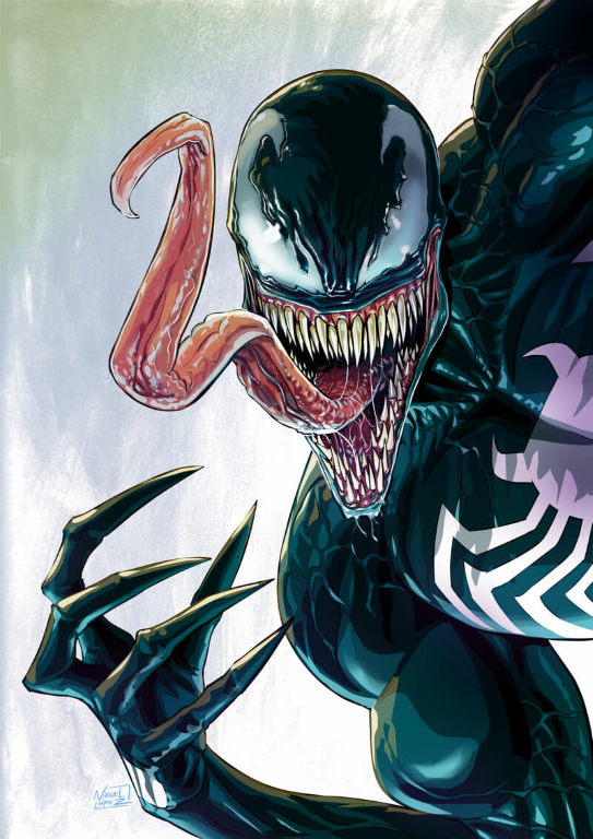 Venom Tongue Out 239 Print Poster