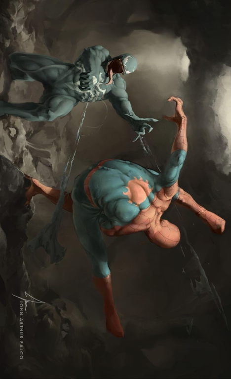 Venom Vs Spider Man 495 Print Poster