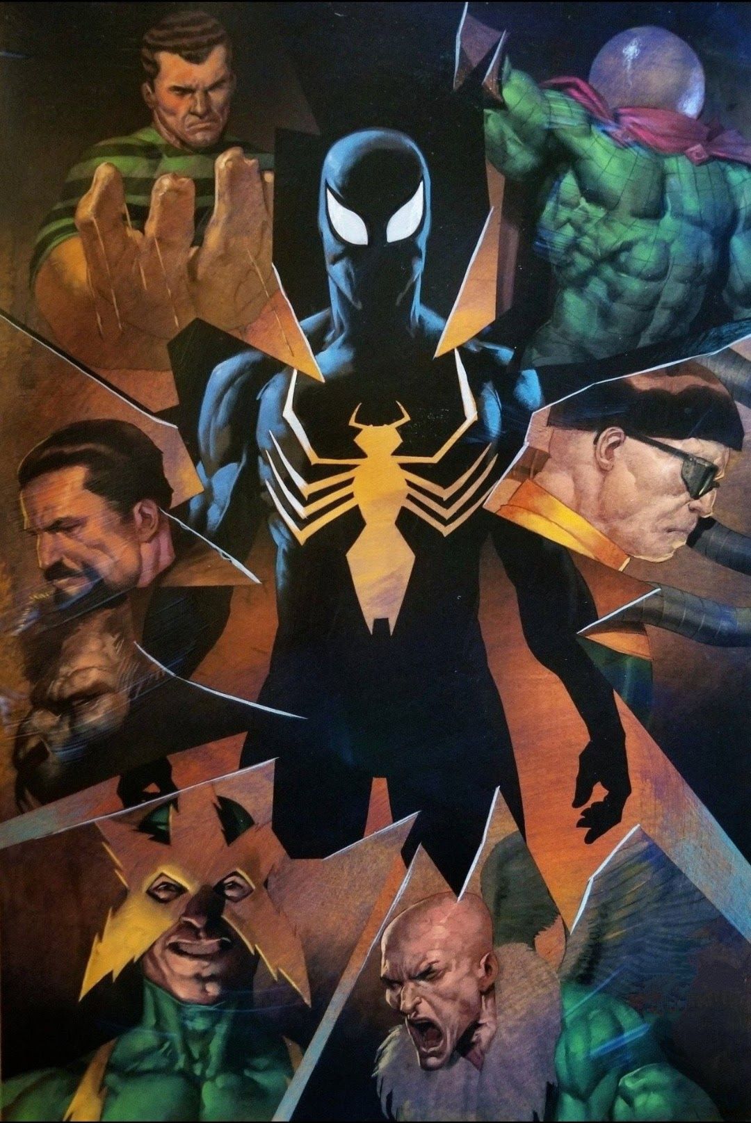 Venomous Heroes Collage Print Poster