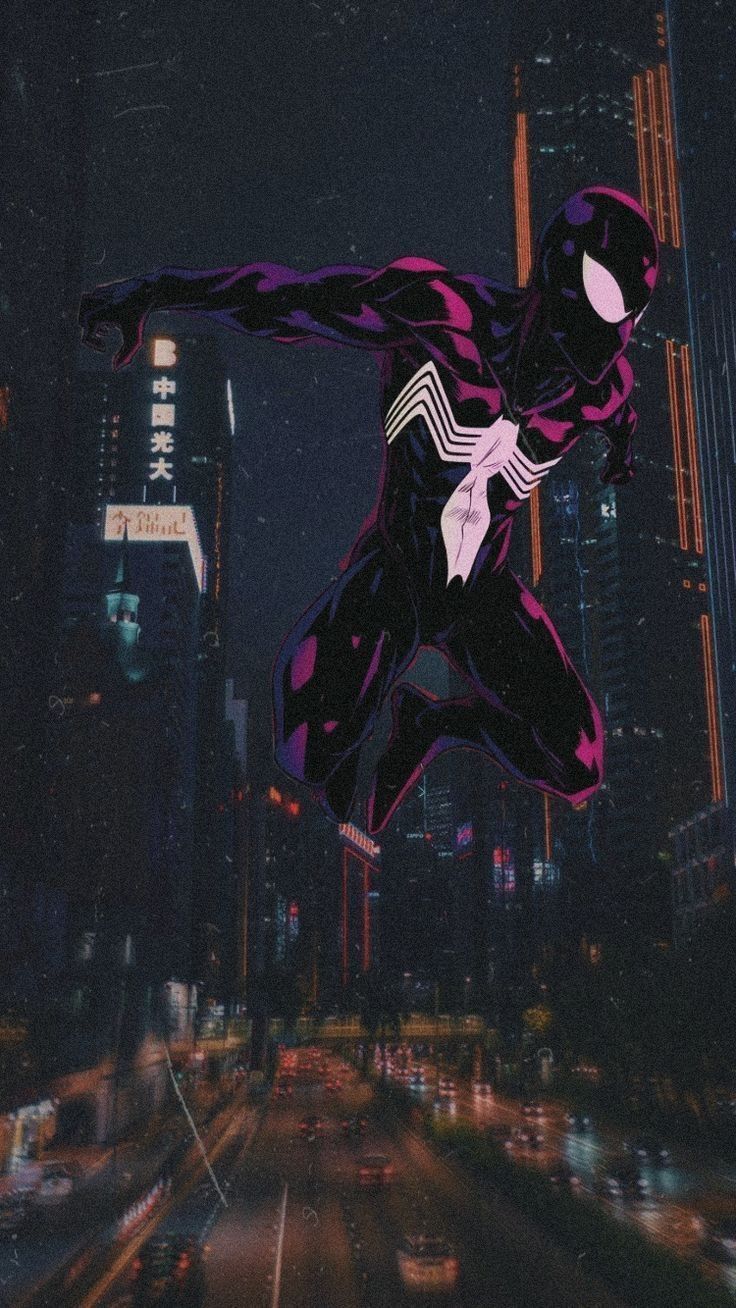 Venomous Spider Man Cityscape Jigsaw Puzzle