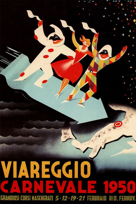 Viareggio Carnival Italian Vintage Advertising Jigsaw Puzzle