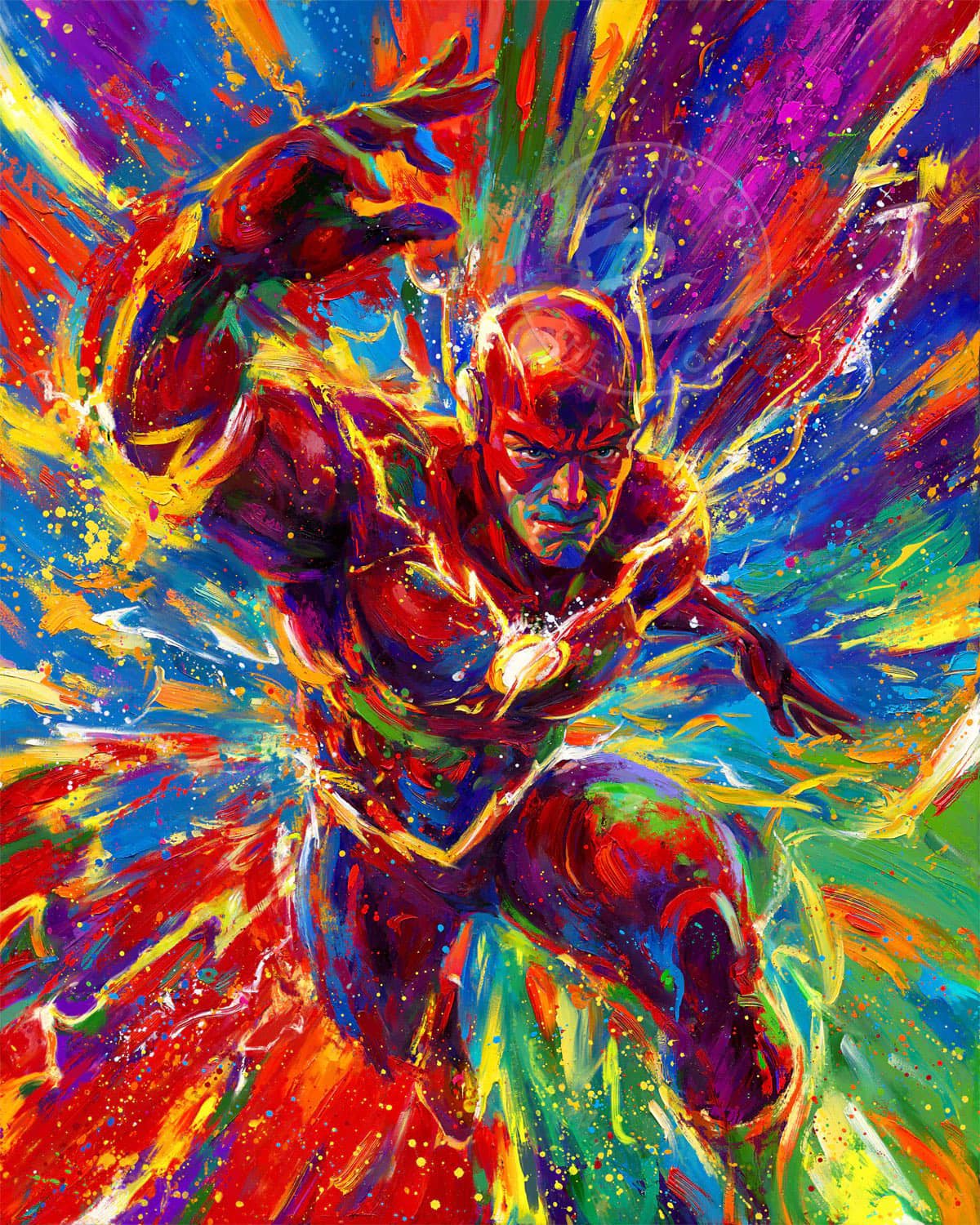 Vibrant Flash Hero Art Jigsaw Puzzle