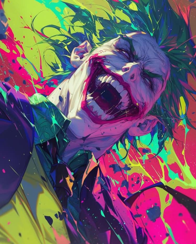 Vibrant Joker Laughter Art Jigsaw Puzzle