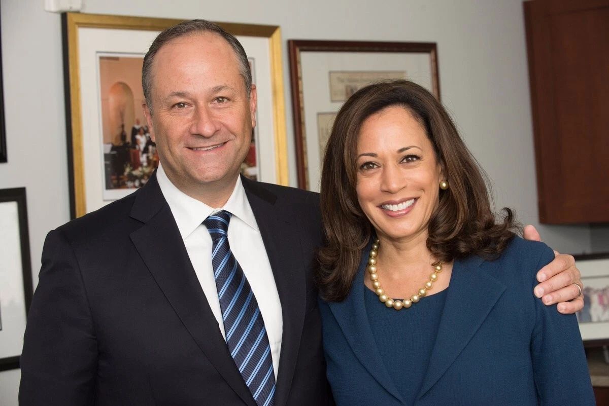 Vice President & Democrat Canidate Kamala Harris & Husband Picture Photo