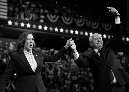 Vice President Kamala Harris With Senator Tim Walz Press Picture Photo