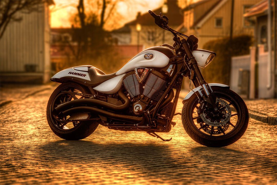 Victory Motorcycles Hammer Classic Motorcycle Jigsaw Puzzle