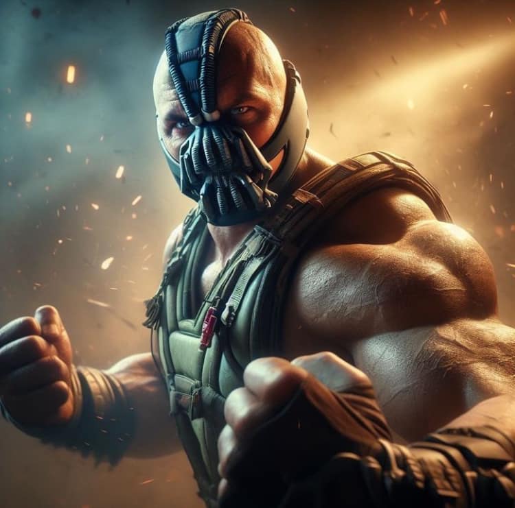 Villain Character Bane In Action Print Poster