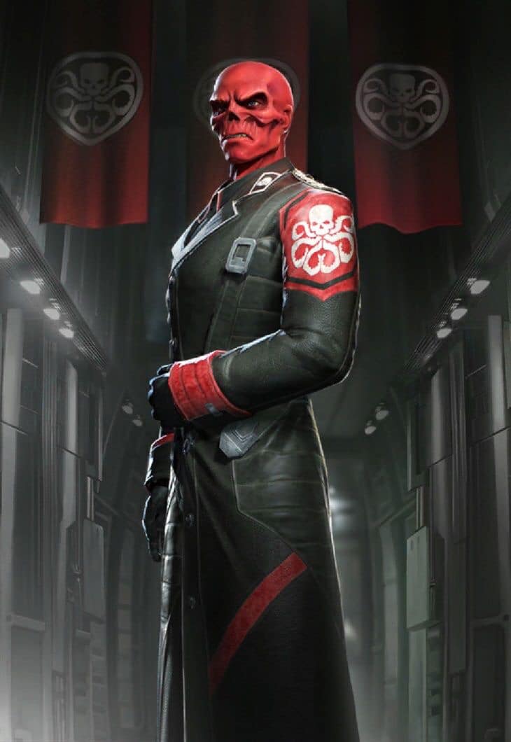 Villain Character Portrait Red Skull Print Poster