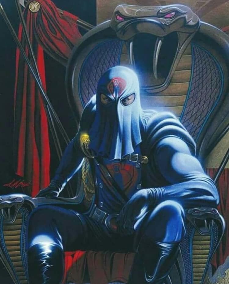 Villain In Throne With Snake Backdrop Jigsaw Puzzle