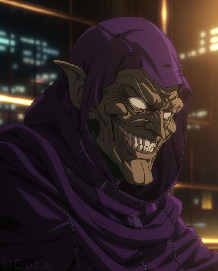 Villainous Animated Character Purple Hooded Jigsaw Puzzle