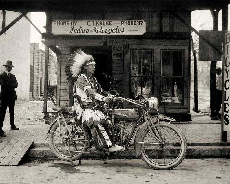 Vintage Indian Motorcycle Chief 1920S Ad Retro Photo Picture Poster Print