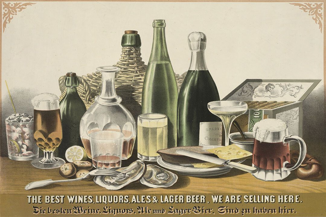 Vintage Style 1870S Wine Liquor Ale Beer Sold Here Bar Jigsaw Puzzle
