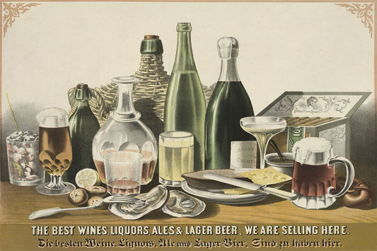 Vintage Style 1870S Wine Liquor Ale Beer Sold Here Bar Jigsaw Puzzle