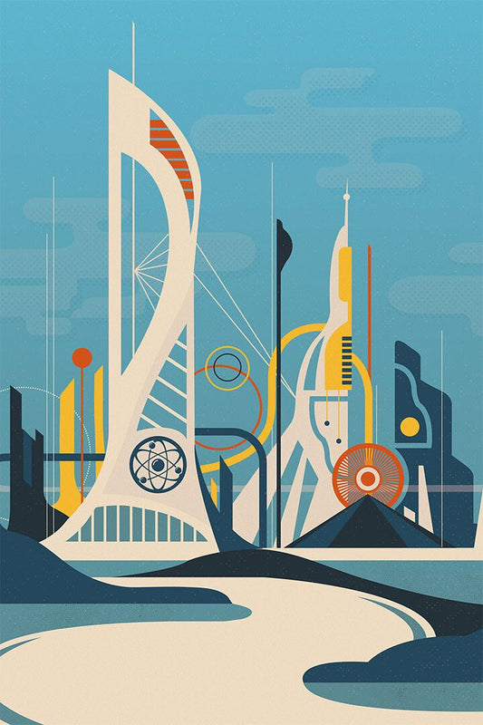 Vintage Tomorrowland Painting Jigsaw Puzzle