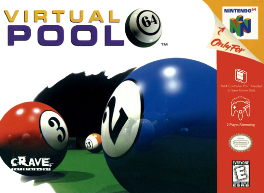 Virtual Pool 64 N64 Print Poster