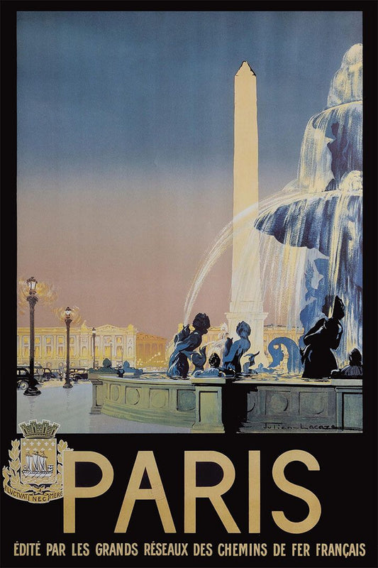 Visit Paris 1930S French Classic Vintage Style Travel Jigsaw Puzzle