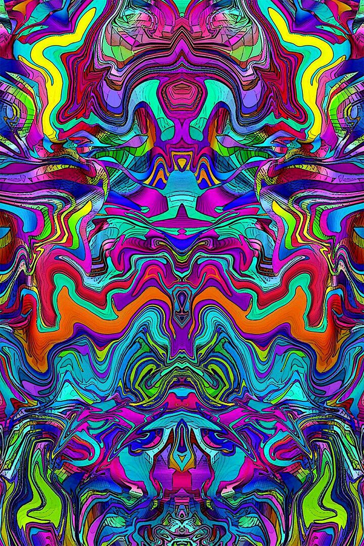Vivid Radiation Psychedelic Fluctuation Print Jigsaw Puzzle