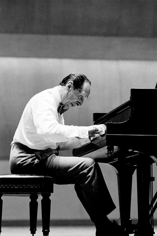 Vladimir Horowitz At Piano Practicing Jigsaw Puzzle