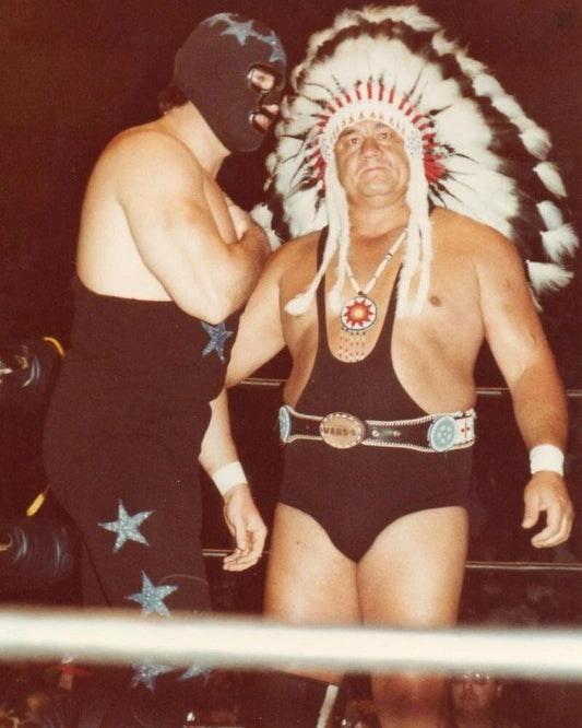 Wahoo Mcdaniel Keychain Wrestling Picture Wwf