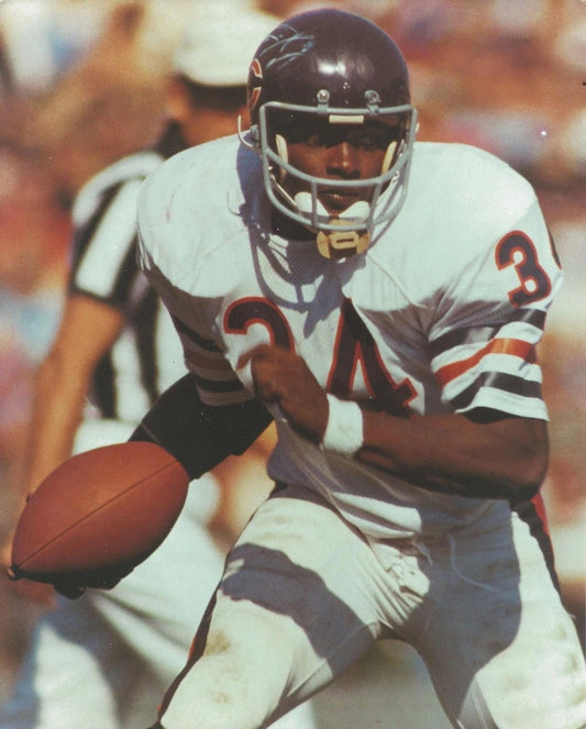 Walter Payton Photo Chicago Bears Nfl Football Close Up Action
