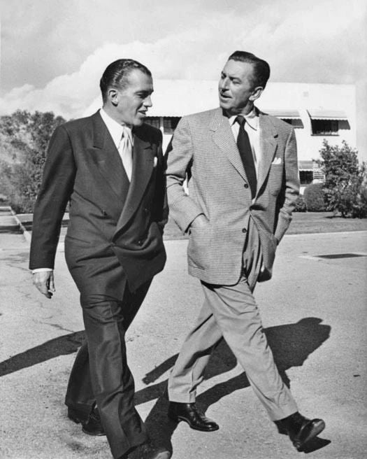 Walter Walt Disney And Ed Sullivan Glossy Keychain Celebrity Keychain