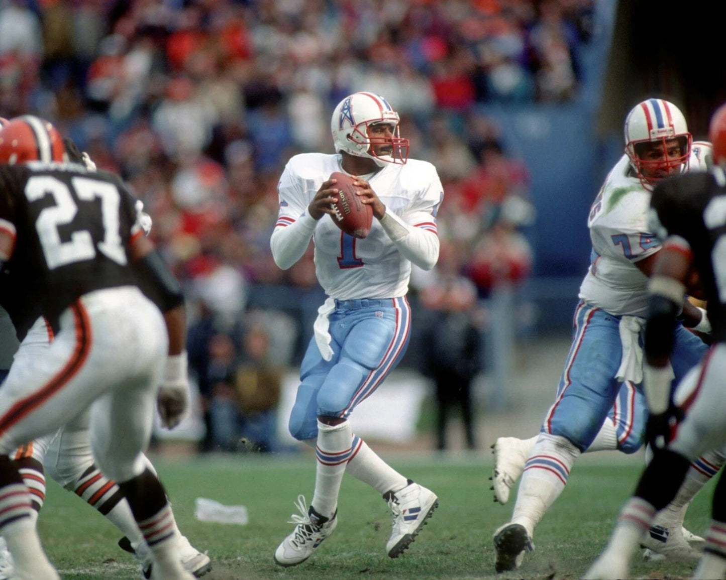 Warren Moon Magnet Houston Oilers Picture Nfl Football Vs Browns