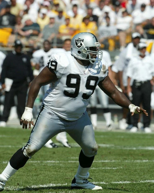 Warren Sapp Keychain Oakland Raiders Picture Nfl Game Action