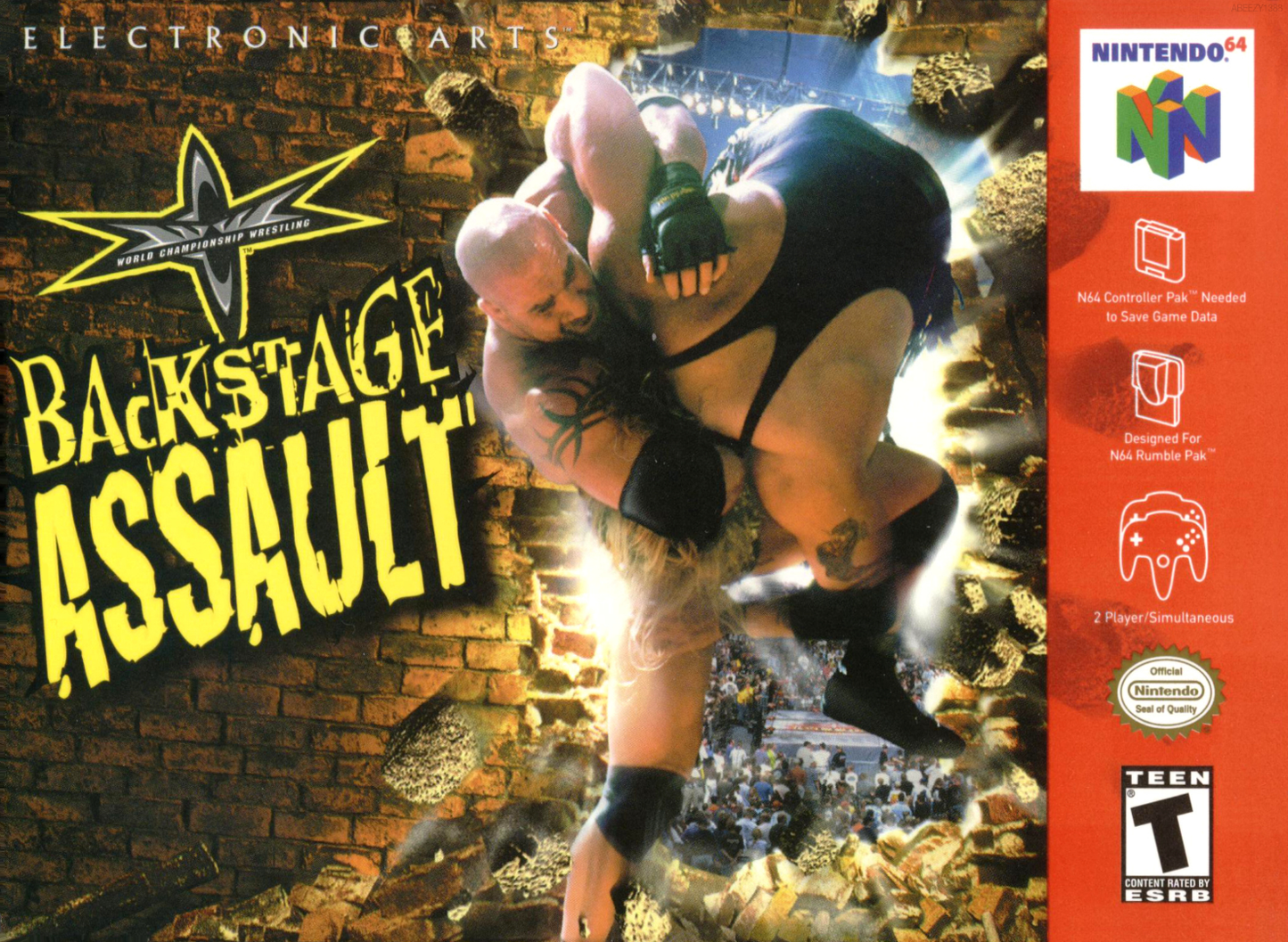 Wcw Backstage Assault N64 Print Poster