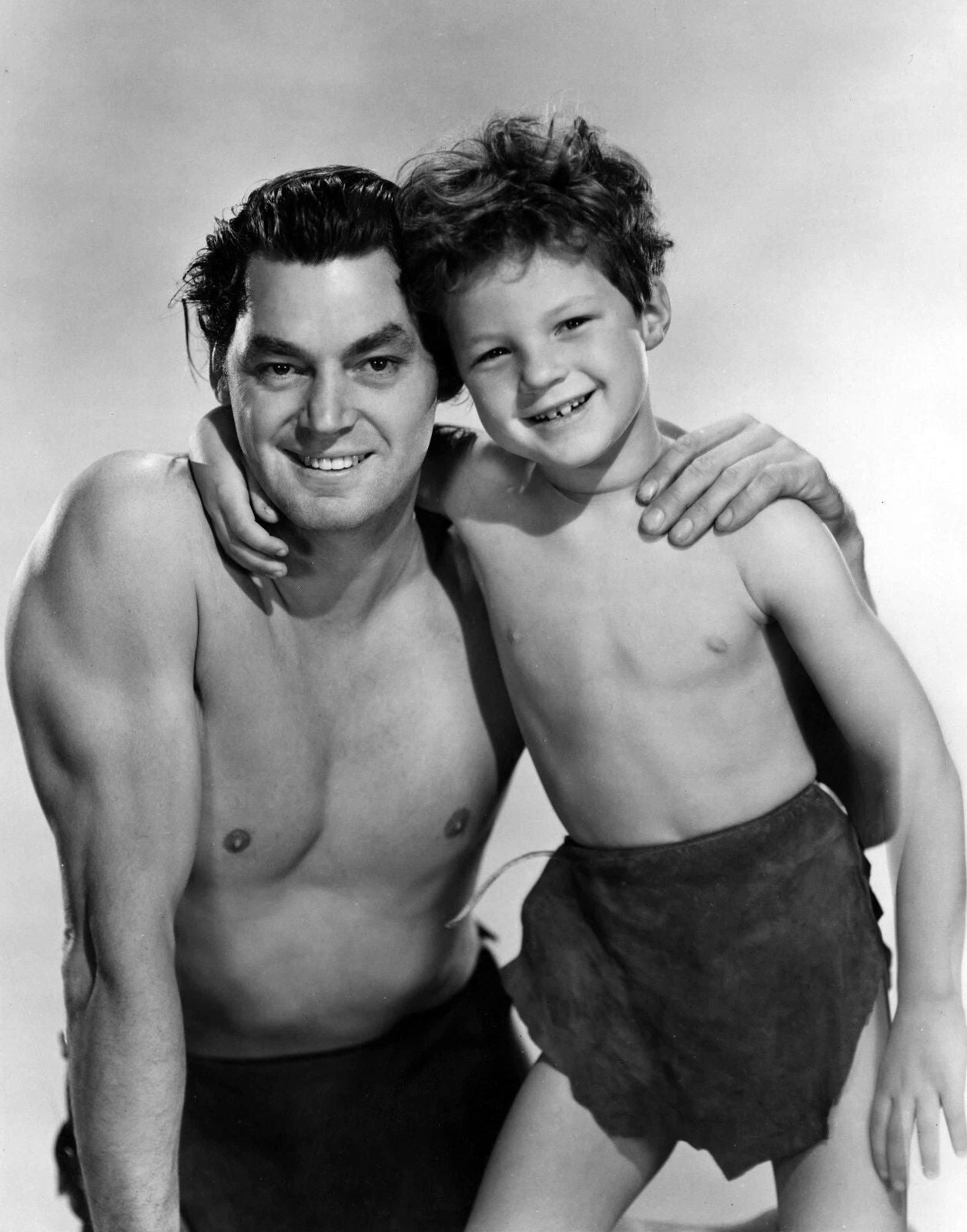 Weissmuller & Johnny Sheffield In Tarzan Finds A Son Movie Photo Print