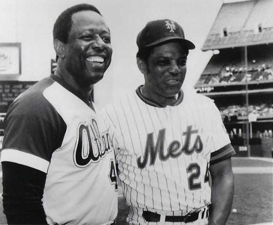 Willie Mays Hank Aaron Magnet New York Mets Atlanta Braves Picture Baseball