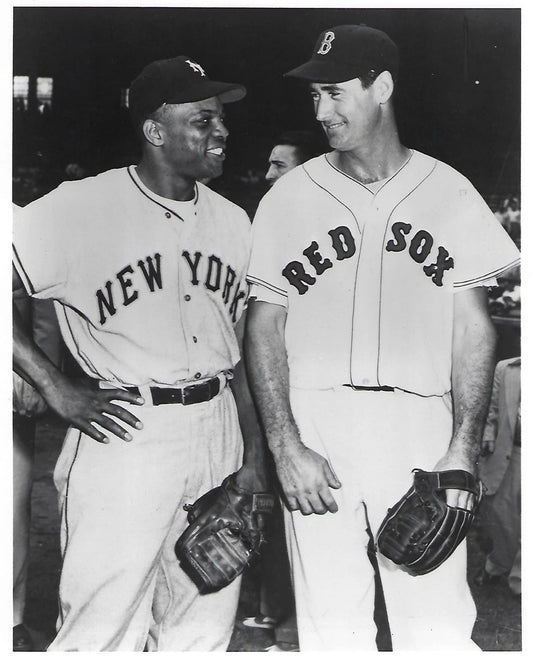 Willie Mays & Ted William Photo Ny Giants Mets Red Sox Picture Baseball Mlb