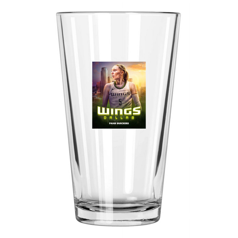 Wnba Dallas Wings Paige Bueckers Photo Basketball 2 Pint Beer Drinking Glass