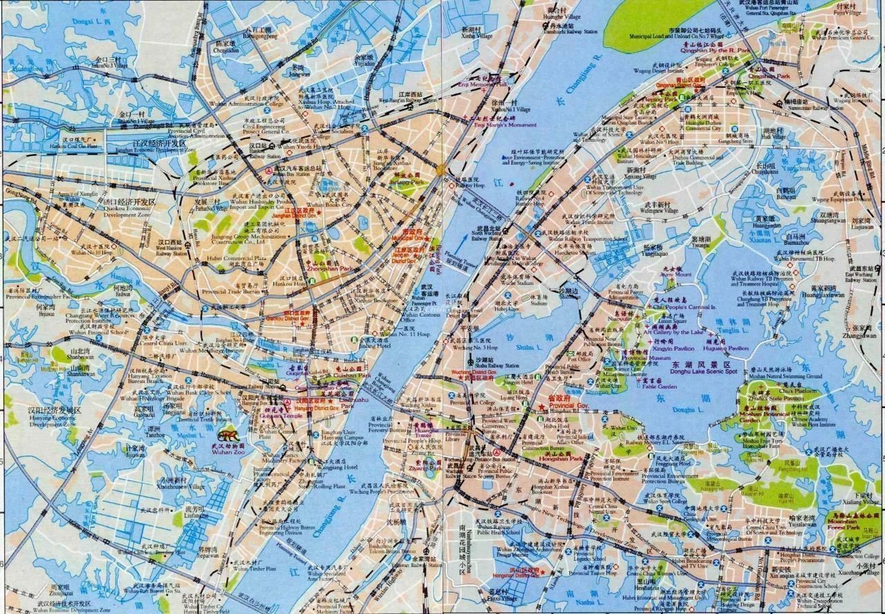 Wuhan China Hubei Province Map Poster Picture Photo Print Covid Pandemic