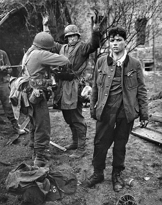 Ww2 German Soldiers Captured By Us Troops Poster Photo