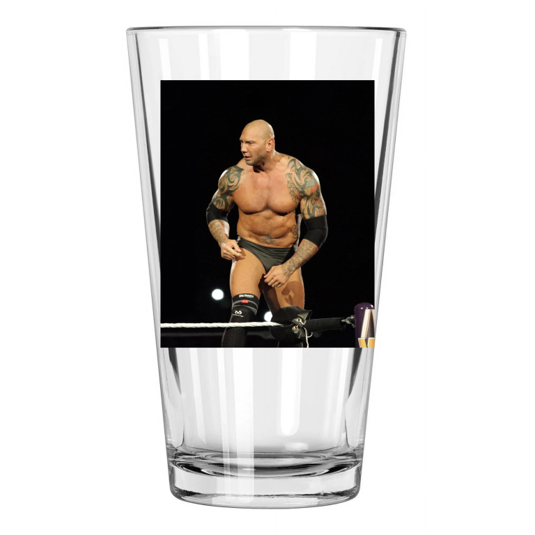 Wwe Pro Wrestler Batista Photo Wwf Wrestling Pint Beer Drinking Glass