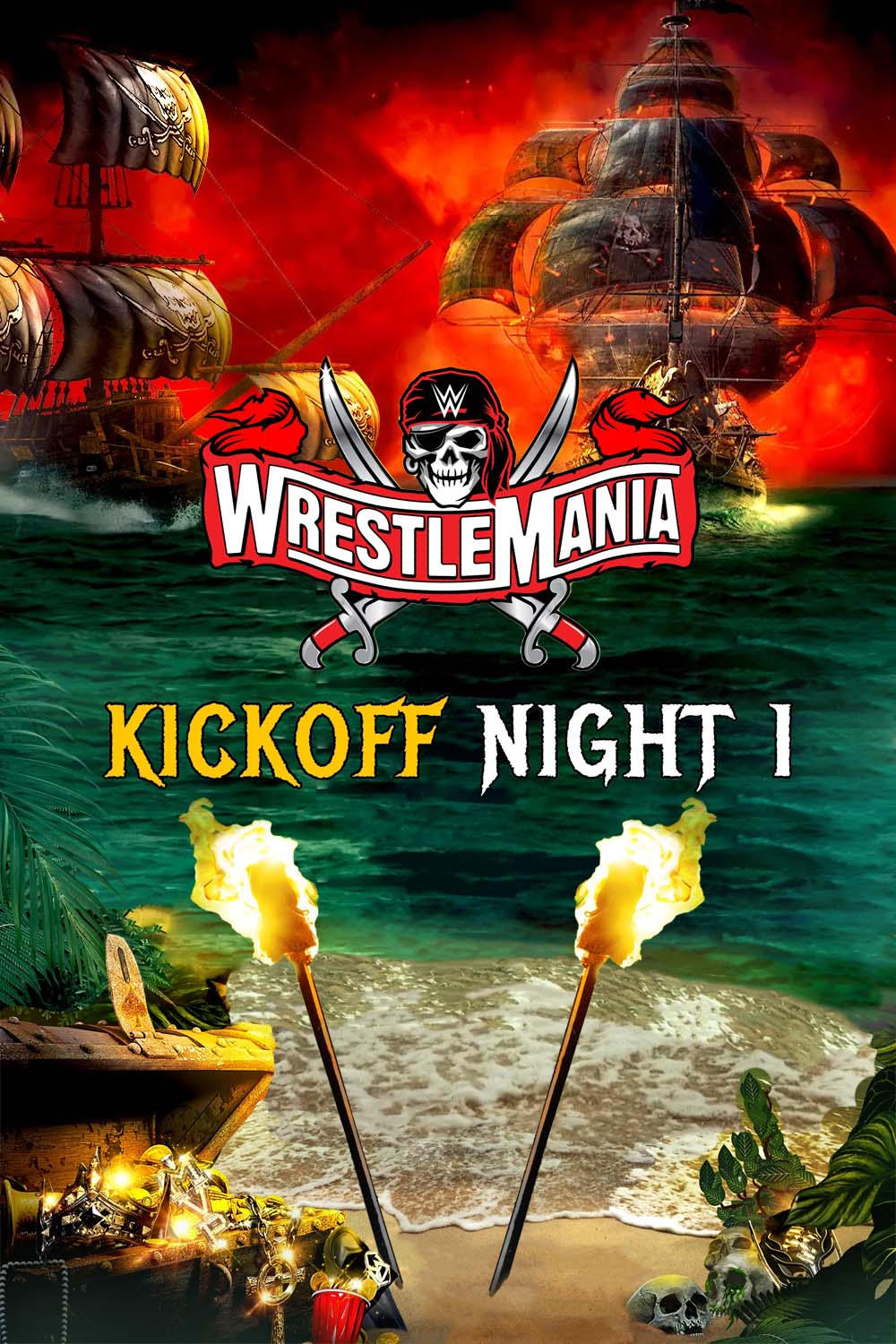 WWE Wrestlemania 37 Night 1 Kickoff Keychain