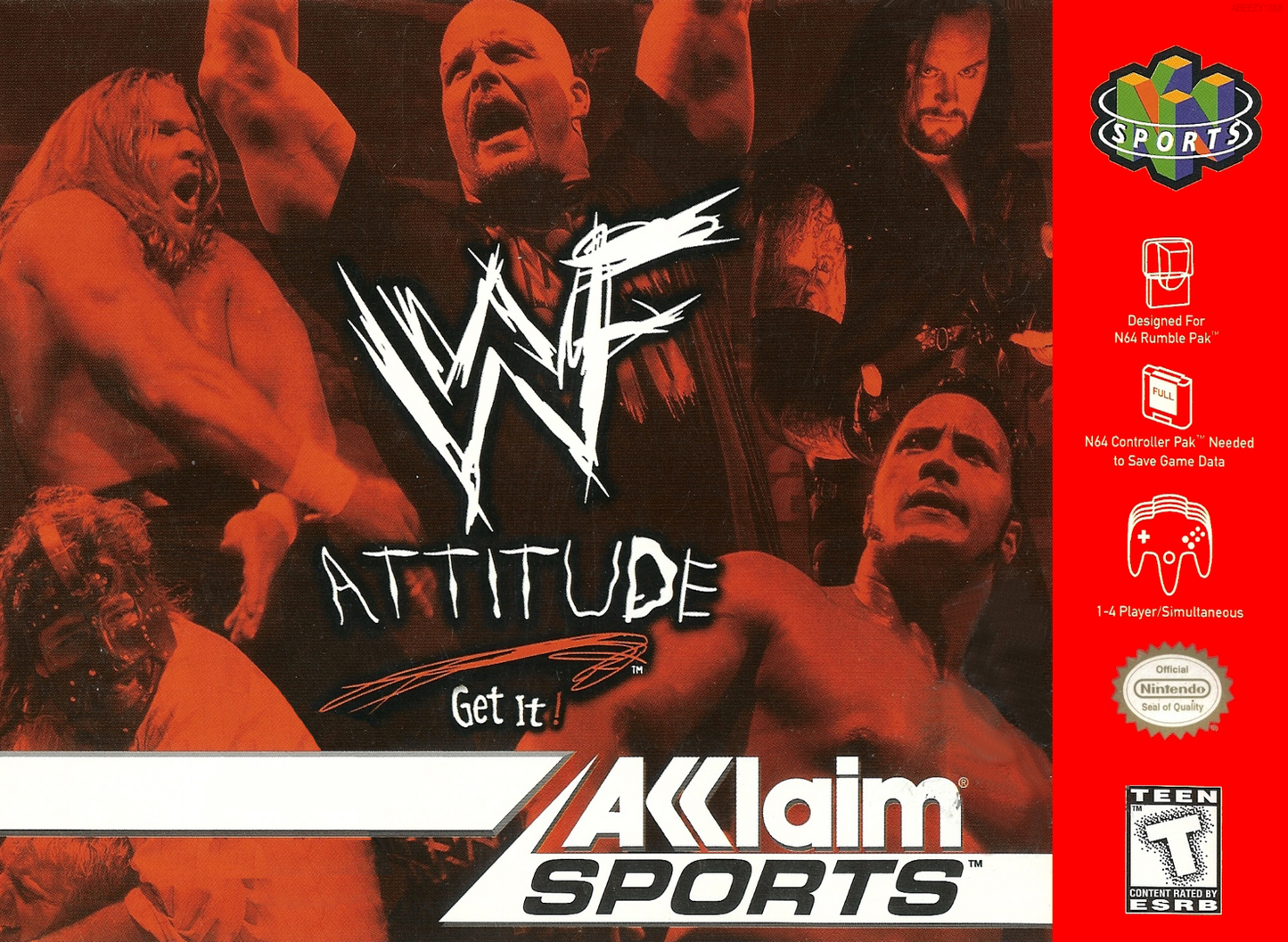 Wwf Attitude N64 Print Poster