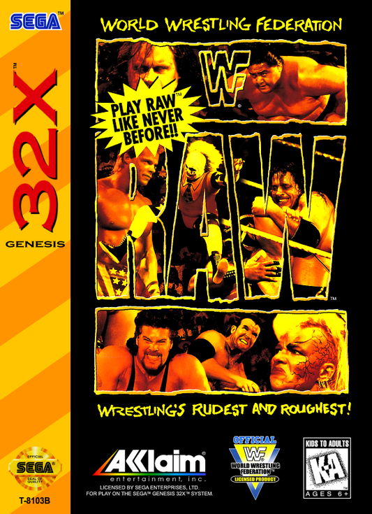 Wwf Raw Sega 32X Print Poster