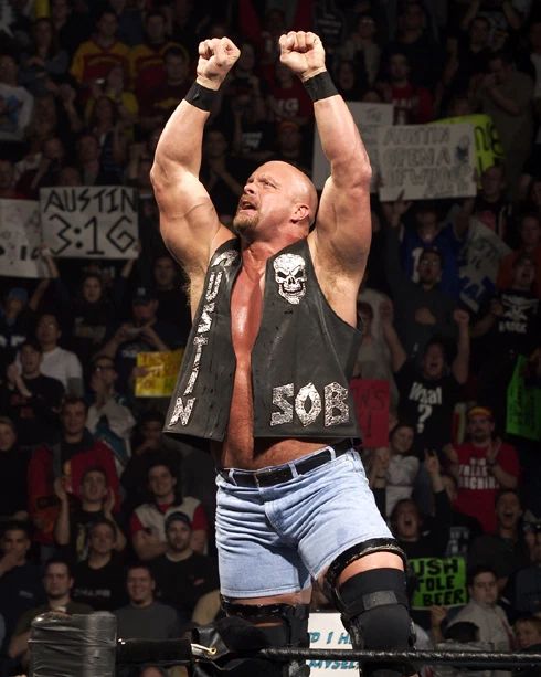 Wwf Wwe 'Stone Cold' Steve Austin Glossy Keychain Wrestling Keychain