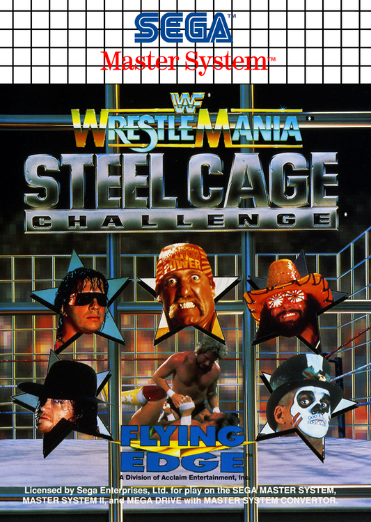 Wwf Wrestlemania Steel Cage Challenge Sega Master System Print Poster