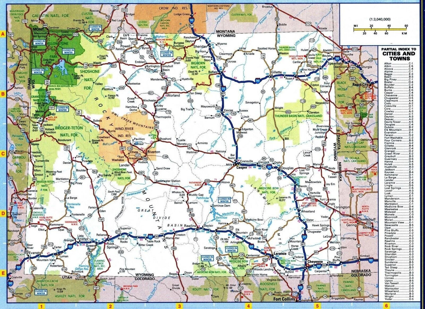 Wyoming State Road Map Cities Highways Magnet Picture Magnet