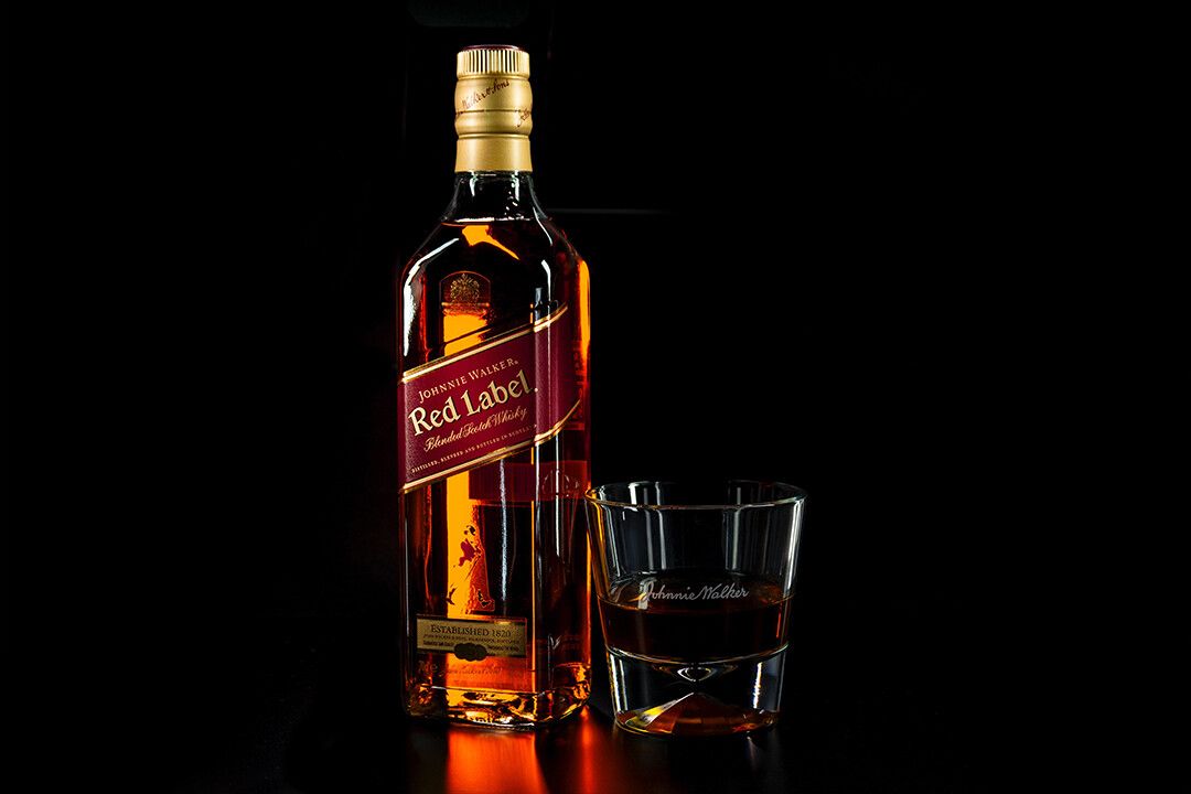 Walker Bottle Of Red Whiskey Drinking Glass Art Wall Decor Jigsaw Puzzle