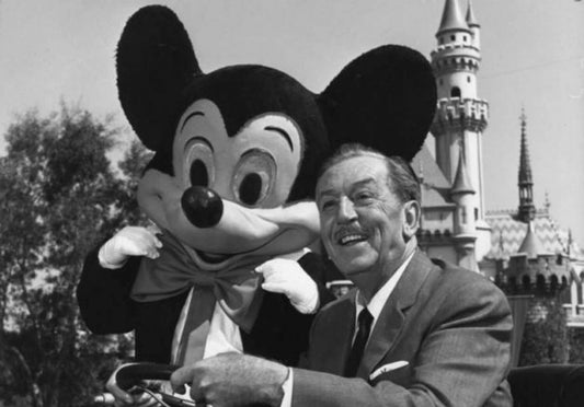 Walt Disney And Mickey Mouse At Disneyland Parade Photo 5 X 7