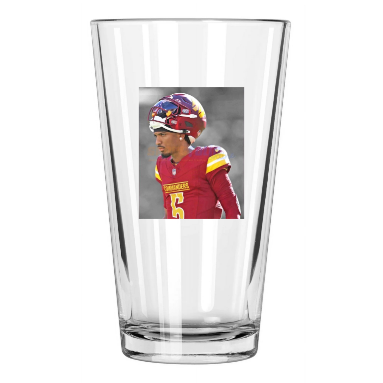 Washington Commanders Jayden Daniels Photo Rookie 3 Pint Beer Drinking Glass