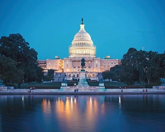 Washington D.C. Us Capitol Glossy Magnet Print American Magnet