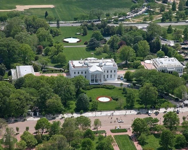 Washington D.C. White House Glossy Magnet Aerial Print U.S. President Magnet