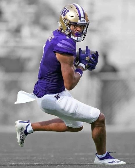 Washington Huskies Rome Odunze Glossy Photo Spotlight Print Poster