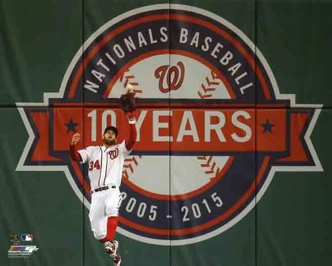 Washington Nationals Bryce Harper Glossy Photo Major League Baseball Print 1